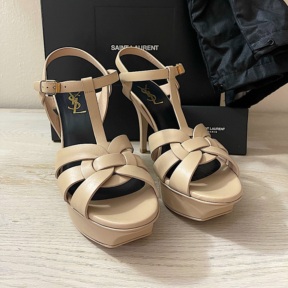 BRAND NEW! YSL Tribute Nude Sandals
